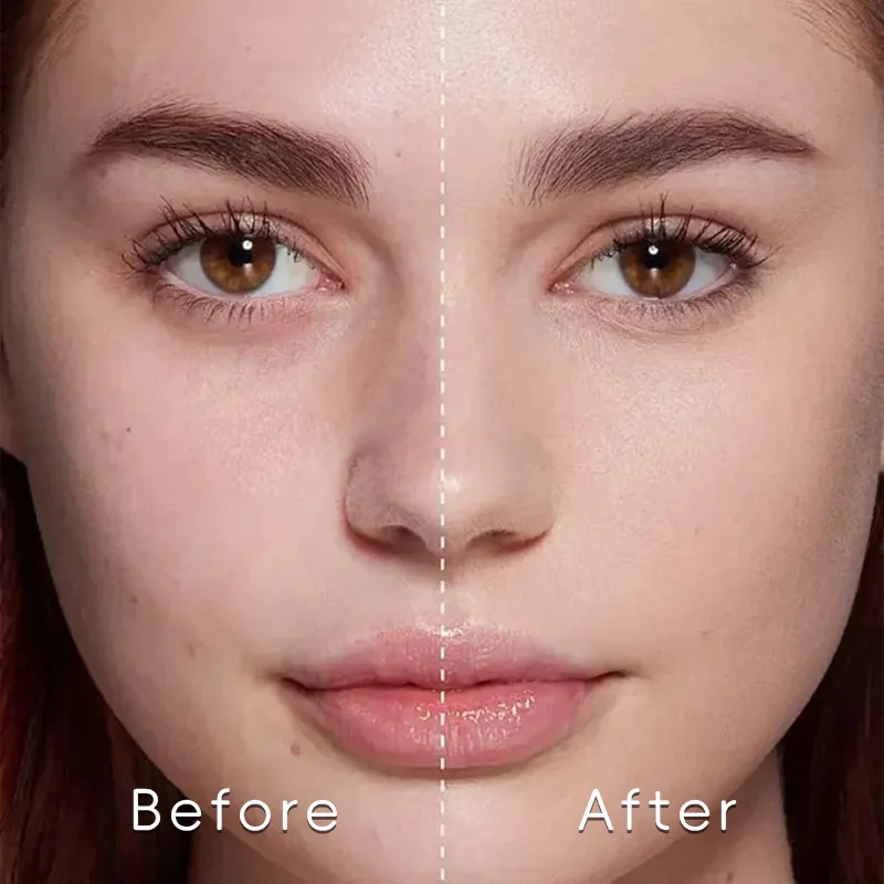 The image is heavily blurred with a gradient of skin-like tones.